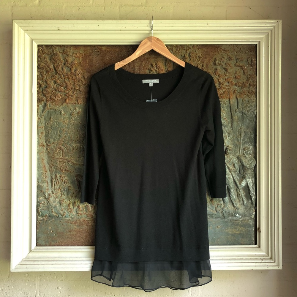 ⭐️🆕[Neiman Marcus]💯%Cashmere Tunic Top Chiffon
